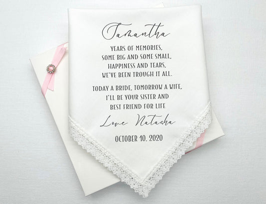 Wedding gift handkerchief, #69