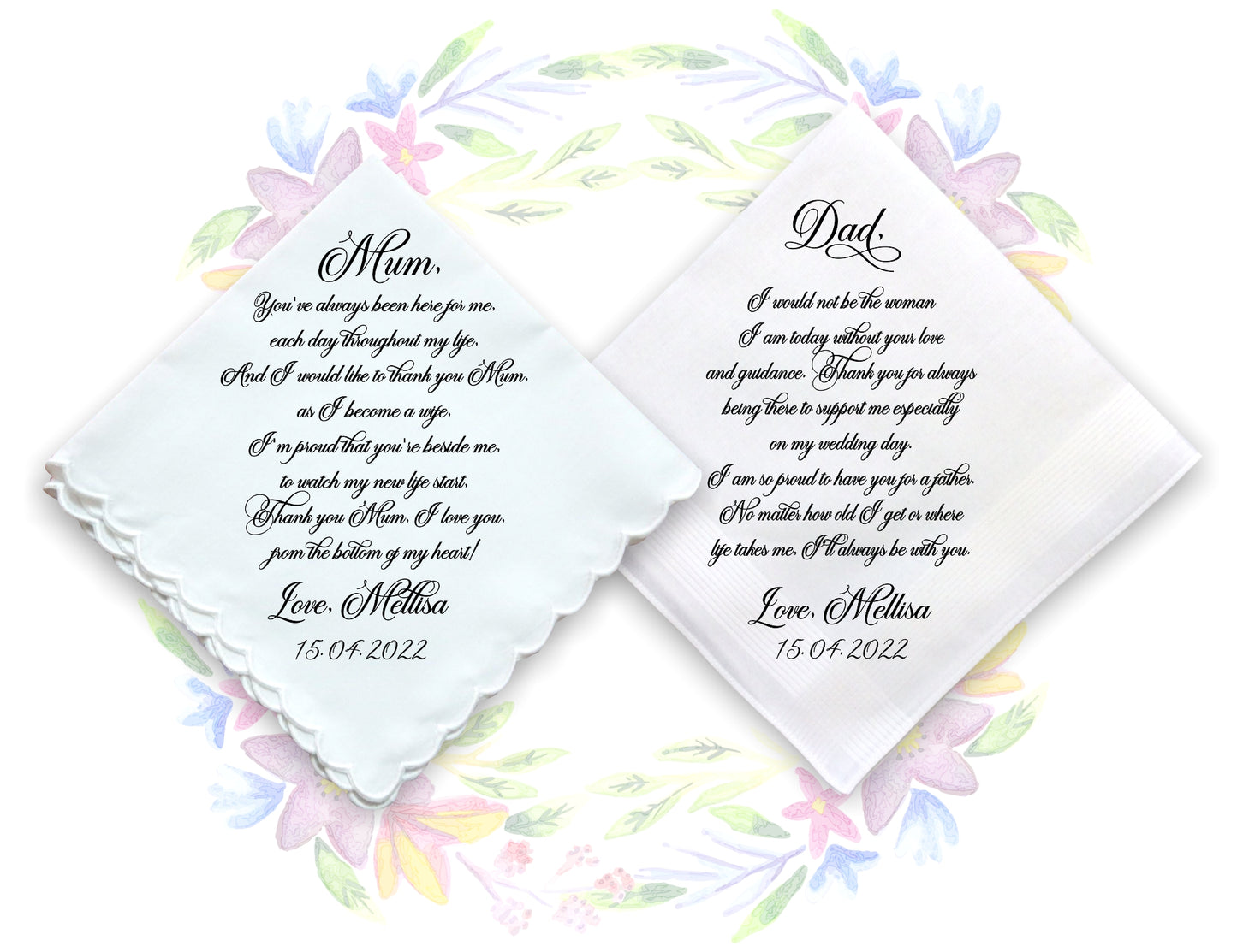 Wedding Gift Handkerchiefs