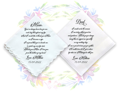 Wedding Gift Handkerchiefs