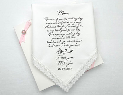 Personalized Wedding Gift Handkerchief