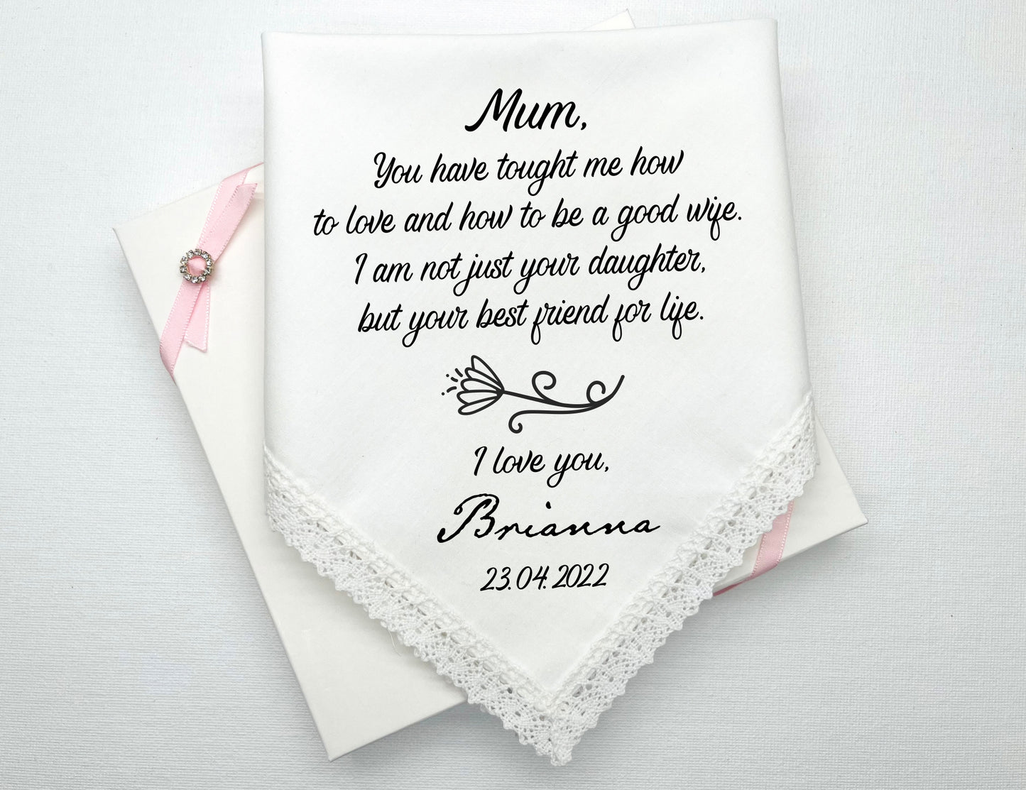 Personalized Wedding Gift Handkerchief