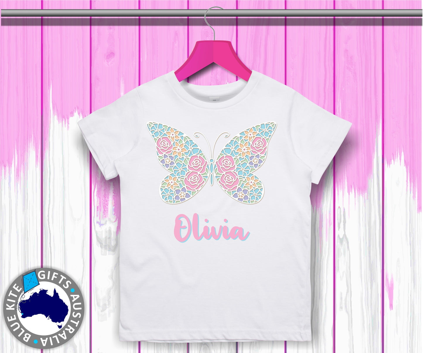 Personalized Butterfly T-shirt for Girls 