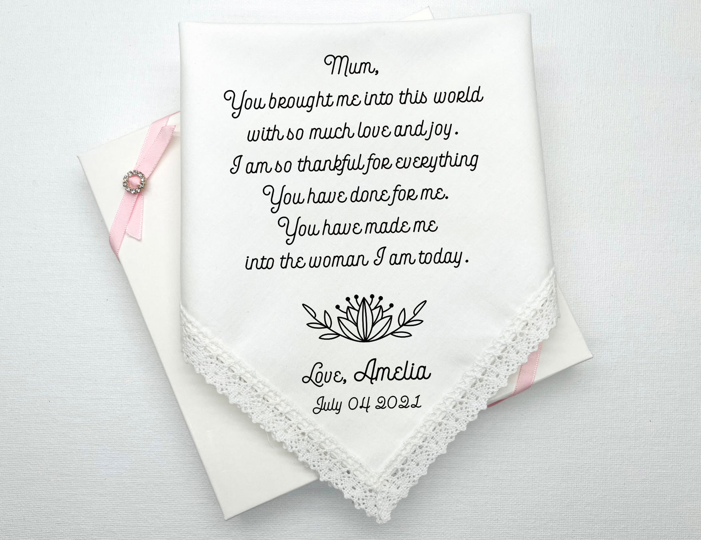 Personalised Wedding Gift Handkerchief, #9