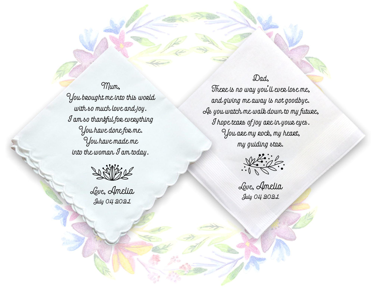 Wedding Gift Handkerchiefs